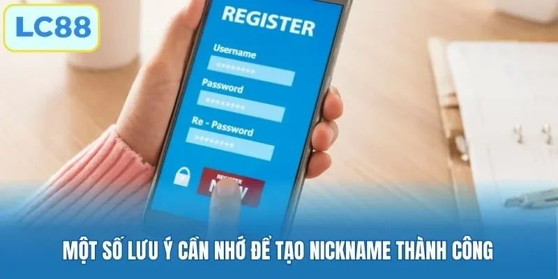 Một số lưu ý cần nhớ để tạo nickname thành công